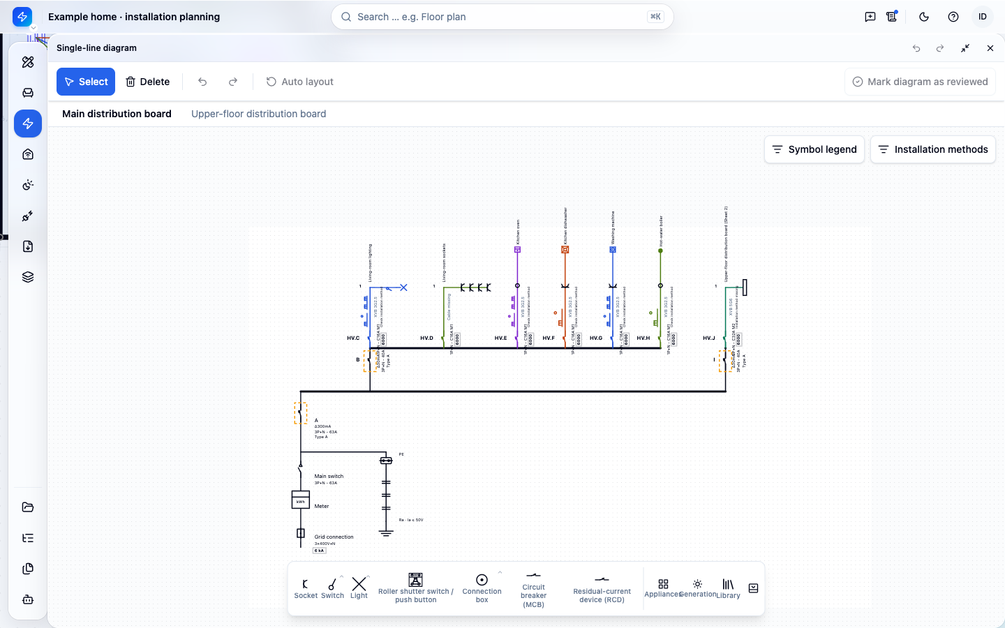 Single-line diagram derived from the shared project model.