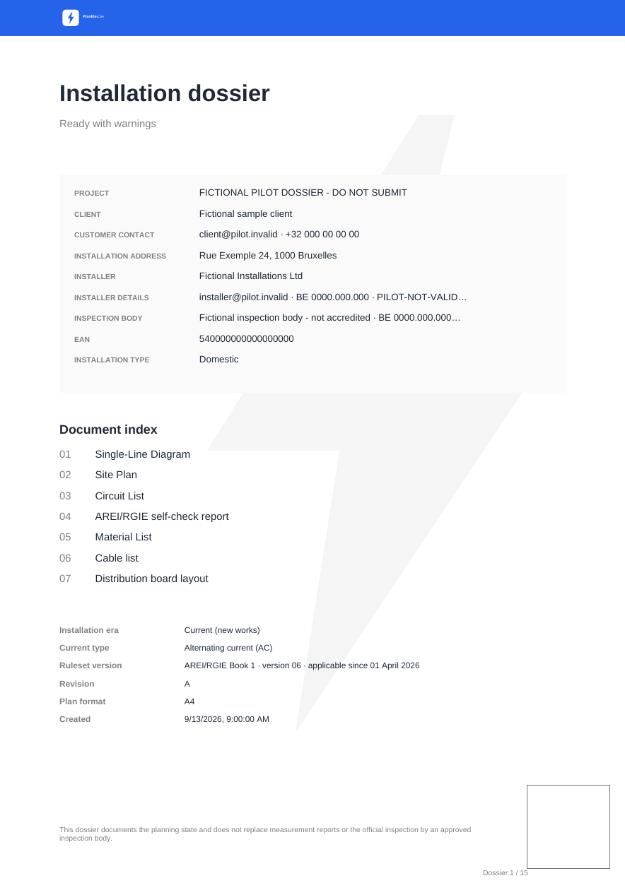 Sample dossier